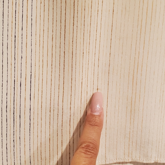 BCBGMaxAzria silk sleeveless top ivory and black - Picture 5 of 6